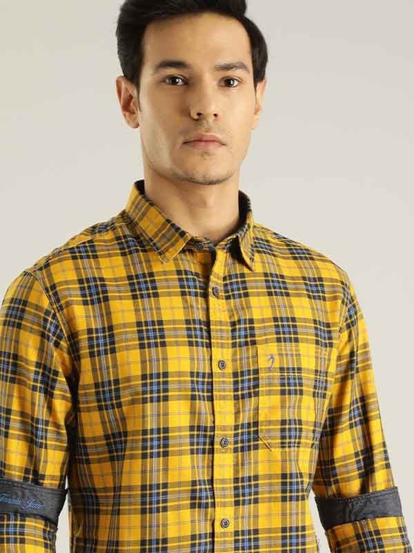 Indian Terrain Men Yellow Shirt